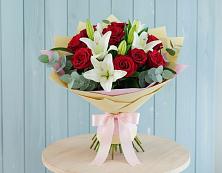 Букет цветов из:  Лилии и Розы #REPLACE_PRED# Чернышковский