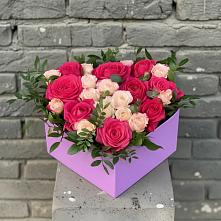 Цветочная композиция из Розы в коробке в Чернышковский