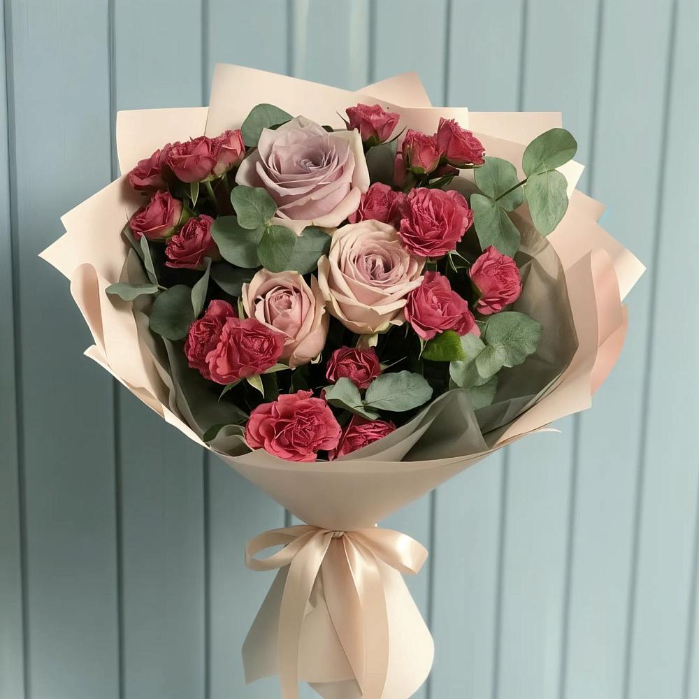 Букет цветов из: Гвоздики и Розы в Чернышковский