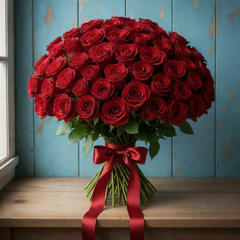 Букет Красные розы Блэк Меджик в Чернышковский