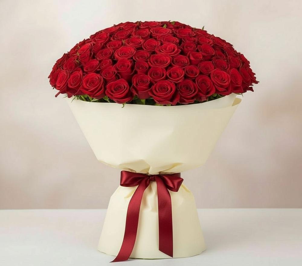 Букет 101 Красная роза Милано в Чернышковский