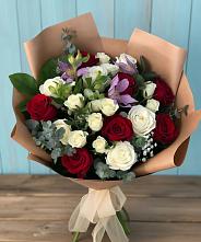 Букет цветов из:  Розы и Альстромерии в Чернышковский