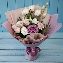 Букет цветов из:  Розы и Лизиантусы в Чернышковский