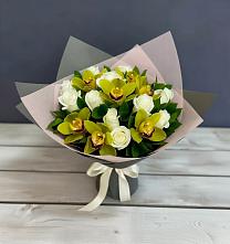 Букет цветов из:  Орхидеи и Розы в Чернышковский