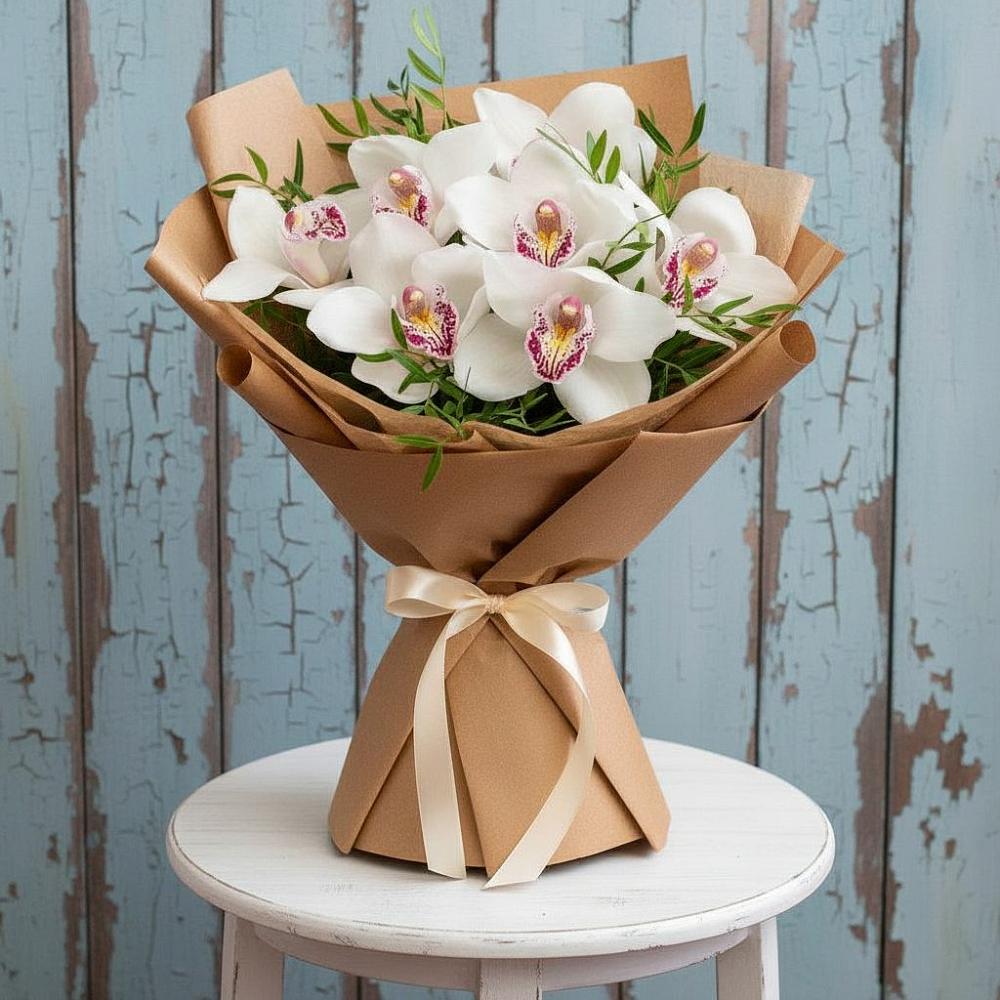 Букет цветов из: Орхидеи и Розы в Чернышковский