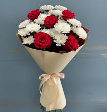 Букет цветов из:  Розы и Хризантемы в Чернышковский