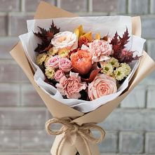 Букет цветов из:  Гвоздики, Хризантемы и Розы в Чернышковский