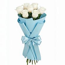 Букет 7 белых роз Проуд в Чернышковский