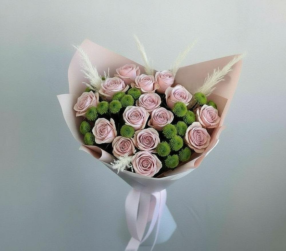 Букет цветов из: Розы и Хризантемы в Чернышковский