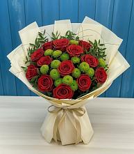 Букет цветов из:  Розы и Хризантемы в Чернышковский