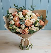 Букет цветов из:  Альстромерии и Розы в Чернышковский